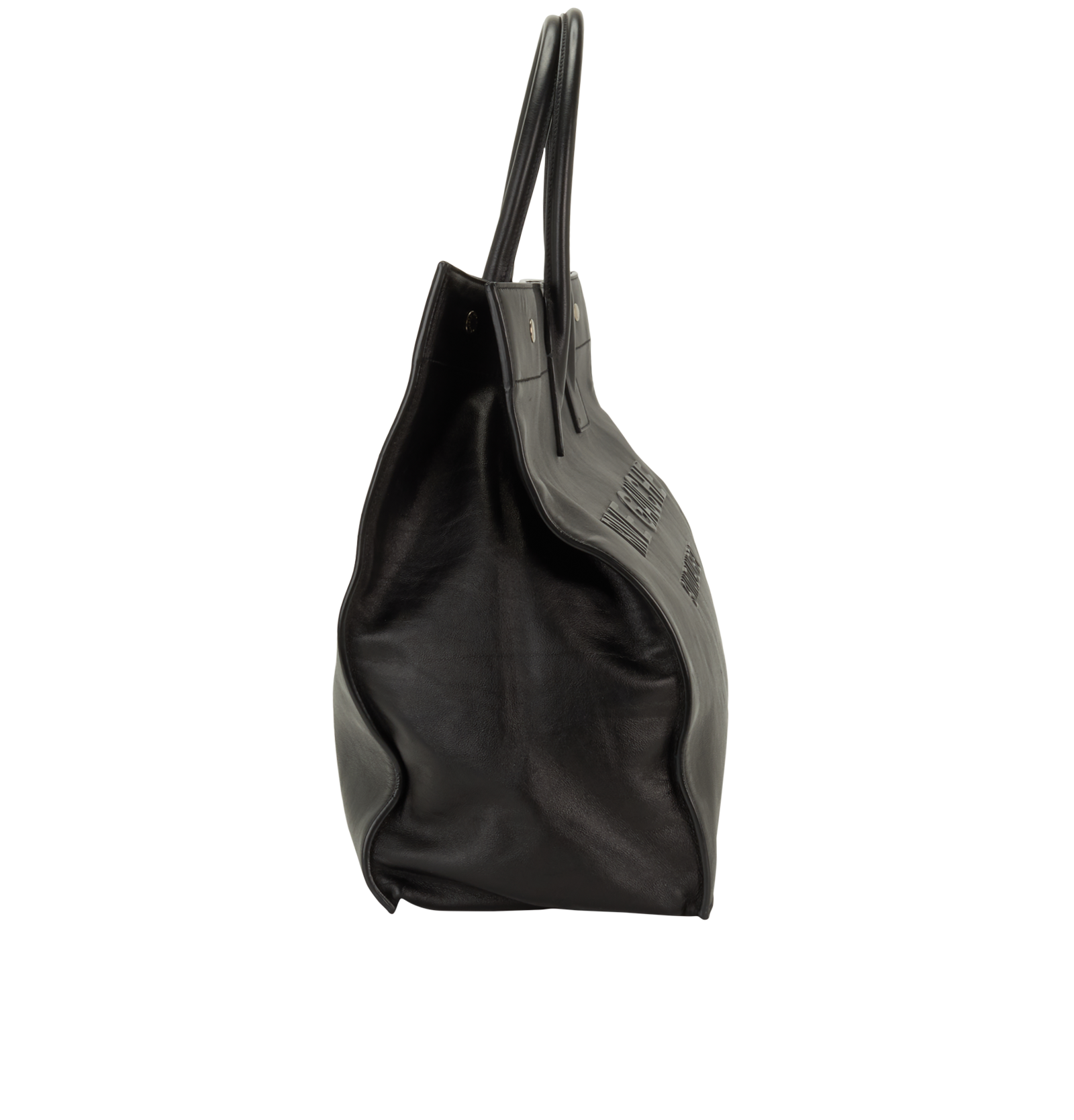 Large Rive Gauche Tote, &pound;895, Handbags, Black, Leather, Side view